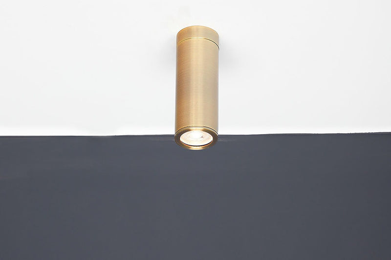 Black MidCentury Spotlight, Brass Cylinder Spot Light, Kitchen Lighting Fixture, Overhead Task Light, Adjustable Pendant Lamp, MODEL : MIA