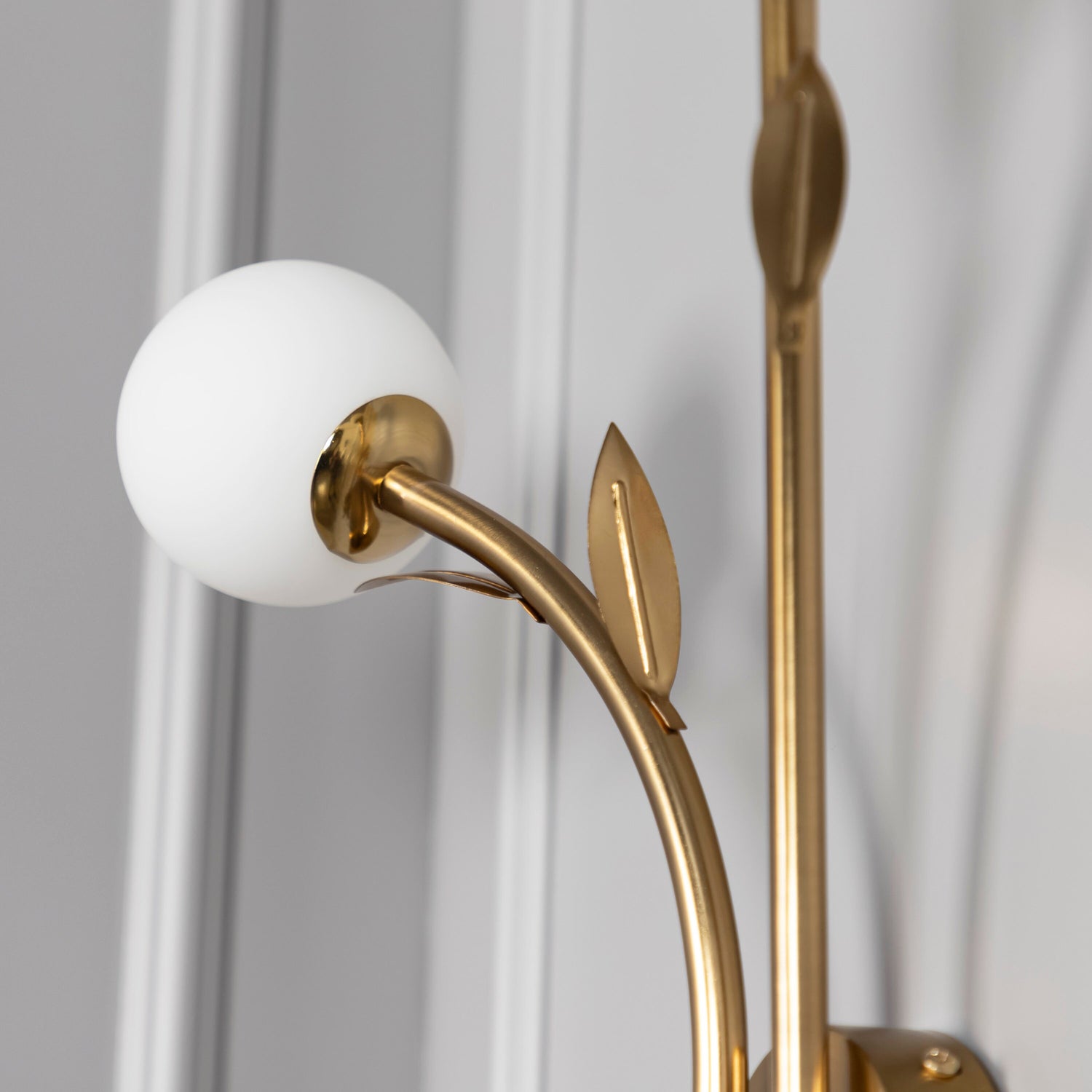 Bathroom Vanity Brass Wall Light, Frosted Glass Globe Wall Lamp, Modern Make Up Hanging Wall Lighting, Handmade Art Deco Sconce MODEL: MADRA