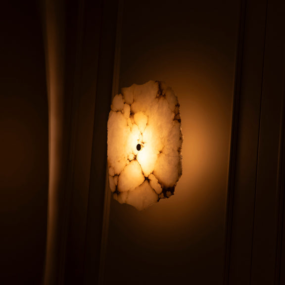 Handmade Irregular Cut Marble Sconce, Modern Home Decor Wall Lighting, Art Deco Wall Lamp, MODEL: ANVERS