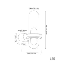 Kabil Single Smoked Glass Gray Wall Sconce 28 Cm - Heka Lighting & Trading Limited