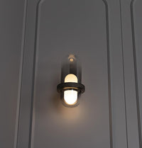 Kabil Single Smoked Glass Gray Wall Sconce 32 Cm - Heka Lighting & Trading Limited