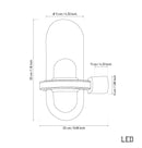 Kabil Single Smoked Glass Gray Wall Sconce 32 Cm - Heka Lighting & Trading Limited