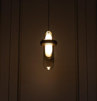 Kabil Single Smoked Glass Gray Pendant Light 37 Cm - Heka Lighting & Trading Limited