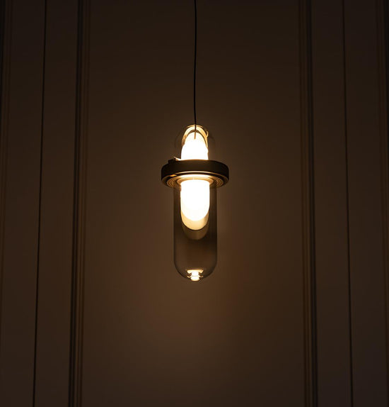 Kabil Single Smoked Glass Gray Pendant Light 37 Cm