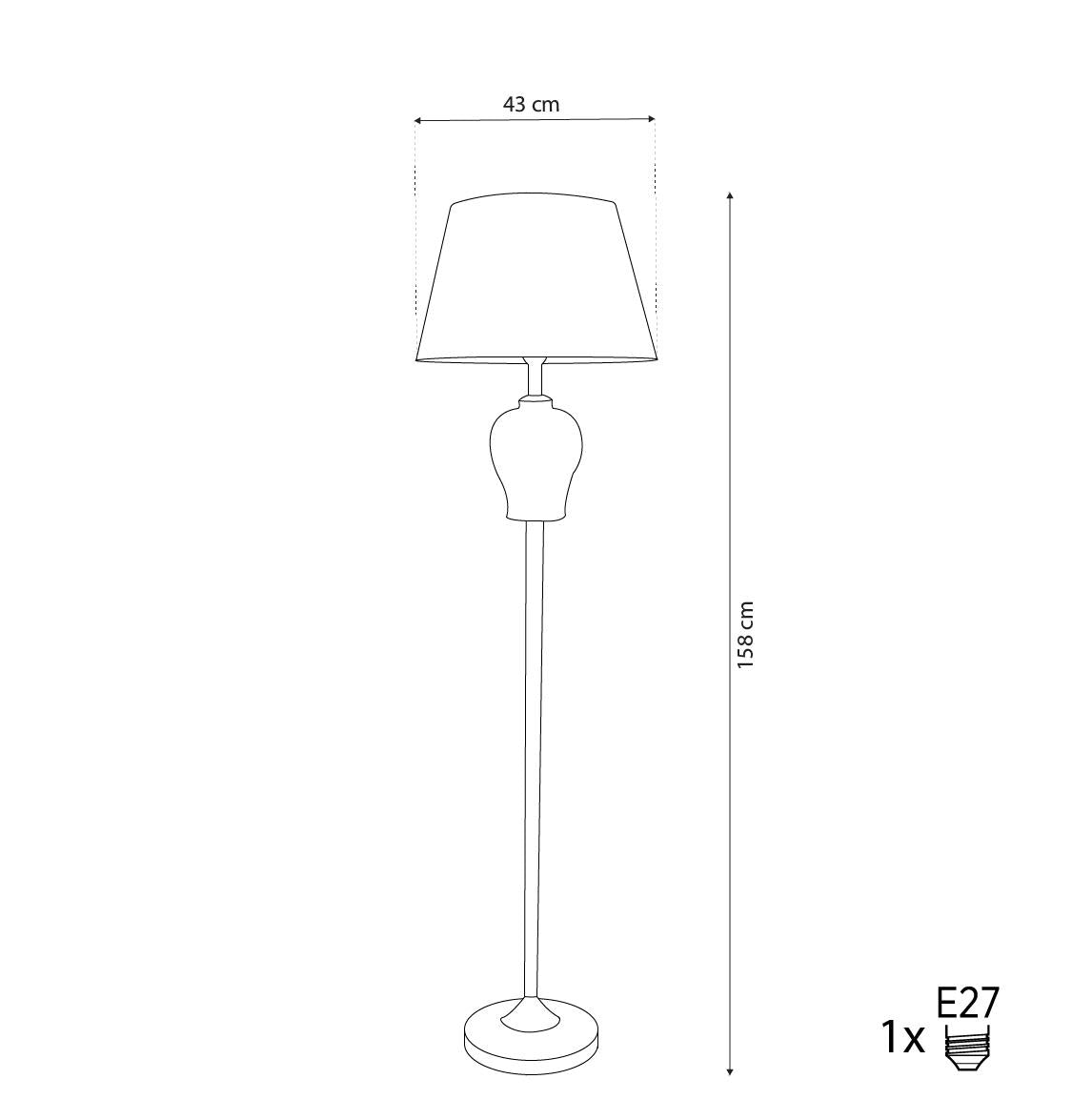 Kannus Antique White Porcelain Floor Lamp - Heka Lighting & Trading Limited