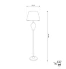 Kerava Antique Cream Porcelain Floor Lamp - Heka Lighting & Trading Limited
