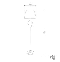 Kerava Antique Cream Porcelain Floor Lamp - Heka Lighting & Trading Limited