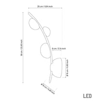 Kinşasa Black Leather Three Smoked Glass Wall Sconce - Heka Lighting & Trading Limited