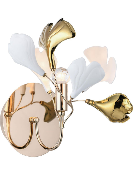Komor Porcelain Gold Wall Sconce