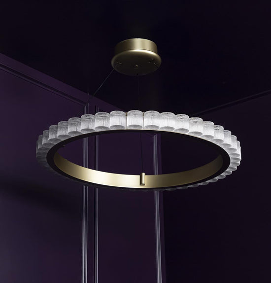 Kongo Frosted Glass Soft Antique Chandelier