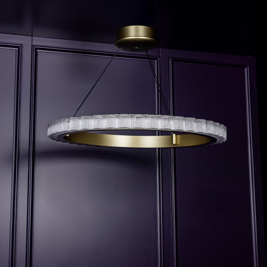 Kongo Frosted Glass Soft Antique Chandelier