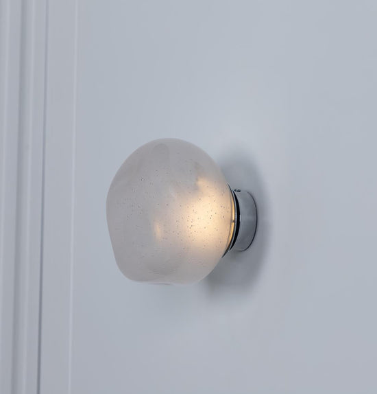 Kopenhag Bubbly Soft Glass Chrome Wall Sconce
