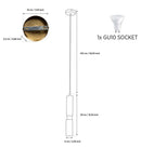 Kovak Single White Concrete Gu10 Pendant Light Chandelier - Heka Lighting & Trading Limited
