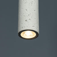 Kovak Single White Concrete Gu10 Pendant Light Chandelier - Heka Lighting & Trading Limited