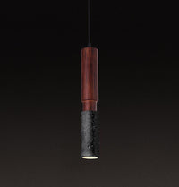 Kovak Single Black Concrete Gu10 Pendant Light Chandelier - Heka Lighting & Trading Limited