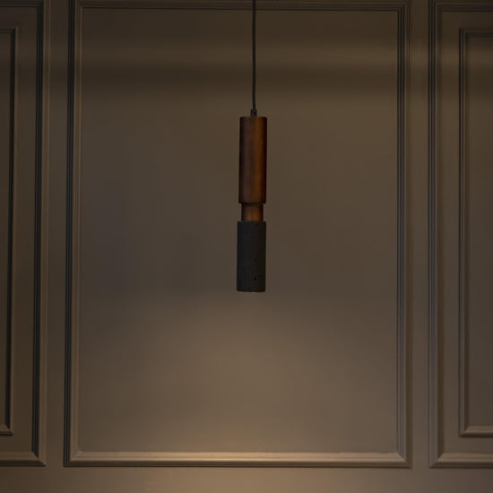 Kovak Single Black Concrete Gu10 Pendant Light Chandelier