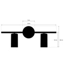 Koza 2-Piece Black Wall Sconce - Heka Lighting & Trading Limited