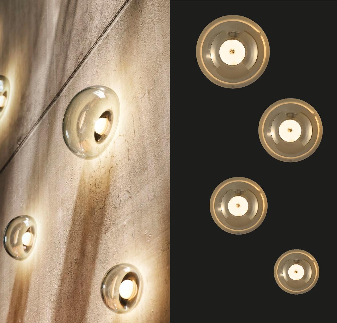 Labranda Single Honey Glass Black Led Wall Sconce 12 Cm - Heka Lighting & Trading Limited