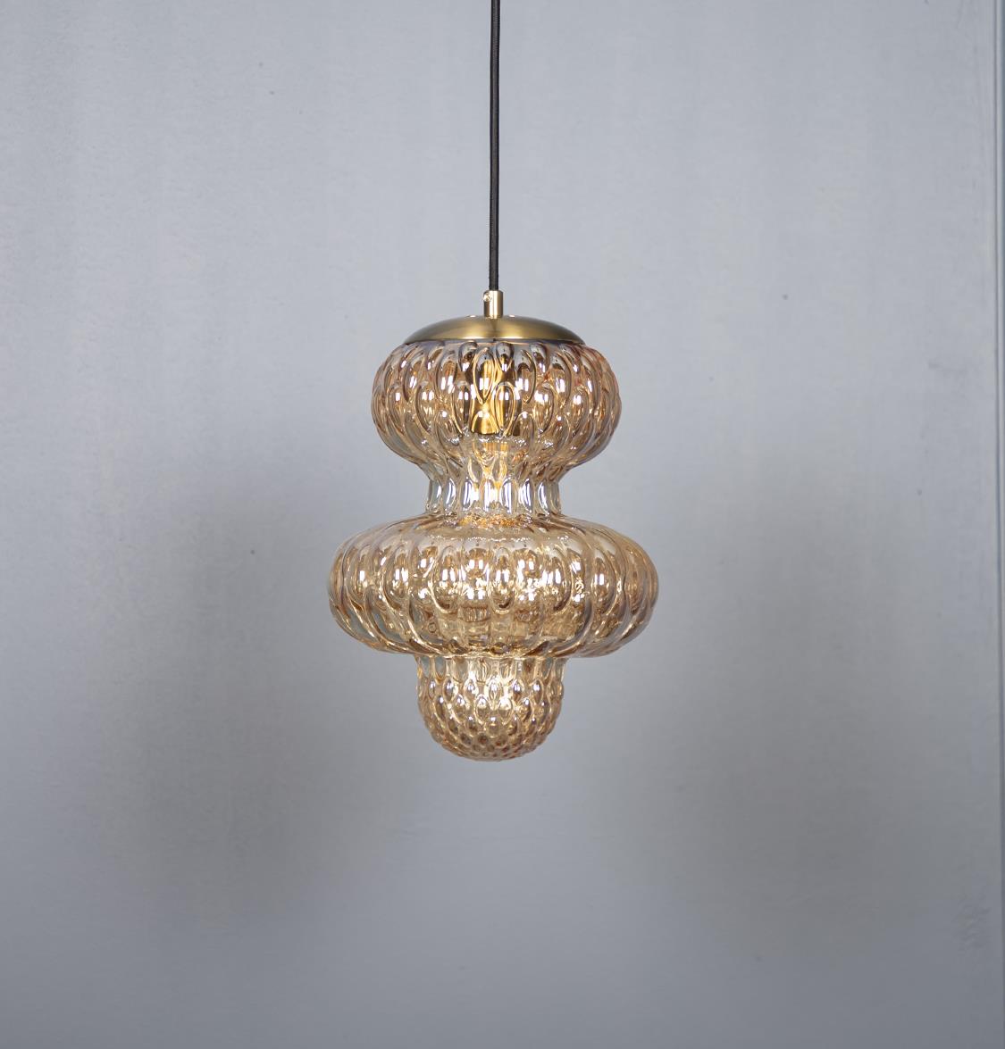 Lange Honey Glass Antique Pendant Light Chandelier 25 Cm - Heka Lighting & Trading Limited