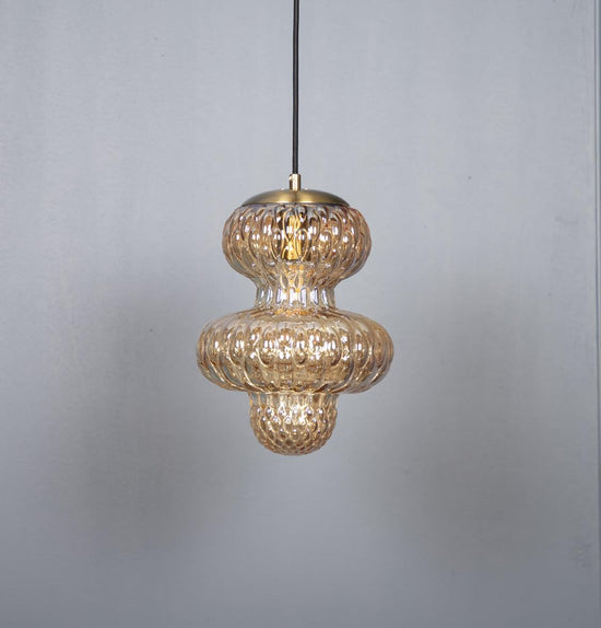 Lange Honey Glass Antique Pendant Light Chandelier 25 Cm