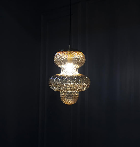 Lange Honey Glass Antique Pendant Light Chandelier 25 Cm