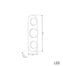 Lima Triple Transparent Acrylic Platinum Led Wall Sconce - Heka Lighting & Trading Limited