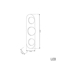 Lima Triple Transparent Acrylic Platinum Led Wall Sconce - Heka Lighting & Trading Limited