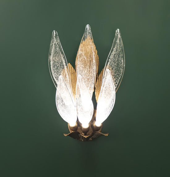 Lüksemburg 6 Transparent Glass Gold Aluminum Led Wall Sconce
