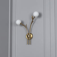 Madra Opal Glass Antique Wall Sconce - Heka Lighting & Trading Limited