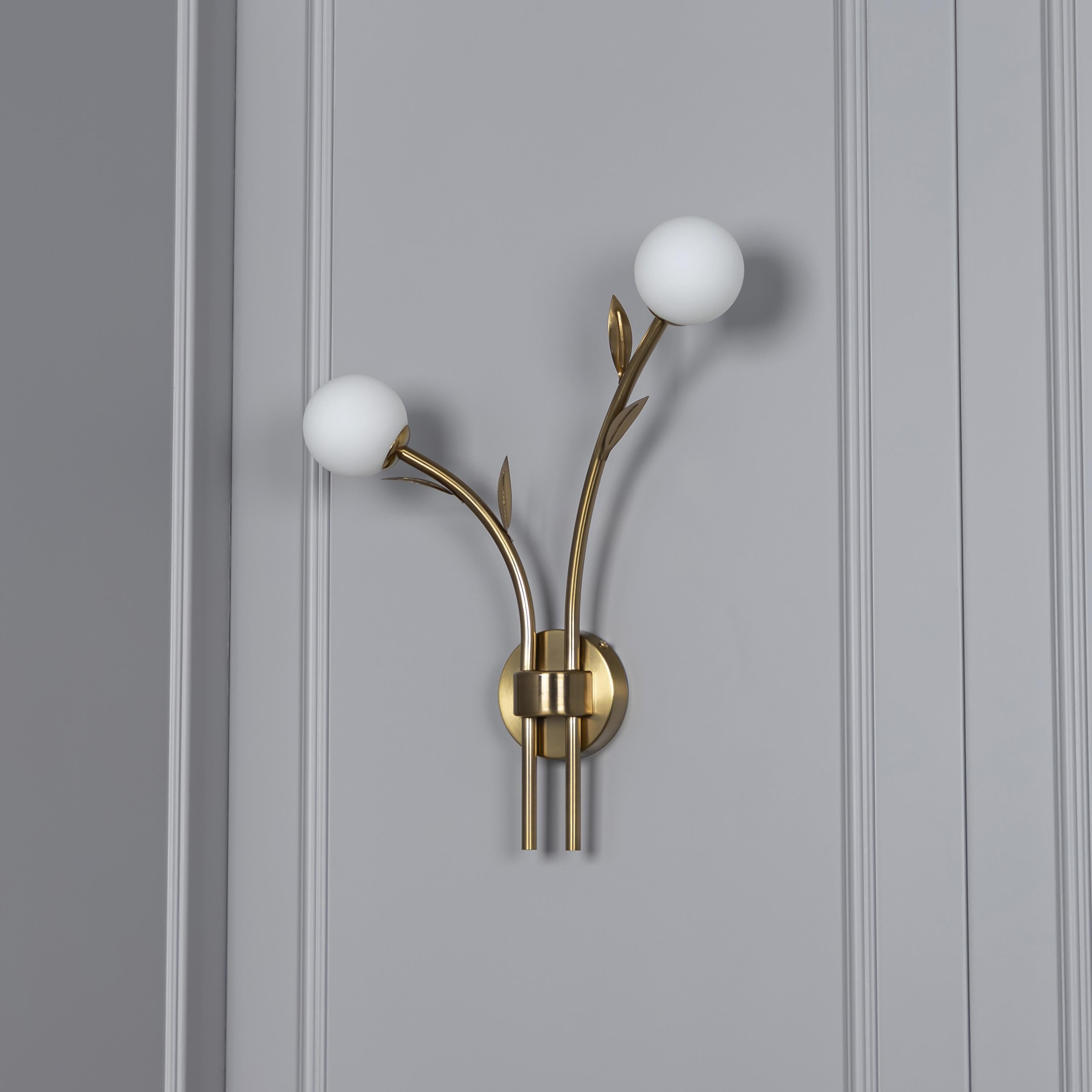 Madra Opal Glass Antique Wall Sconce - Heka Lighting & Trading Limited