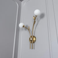 Madra Opal Glass Antique Wall Sconce - Heka Lighting & Trading Limited