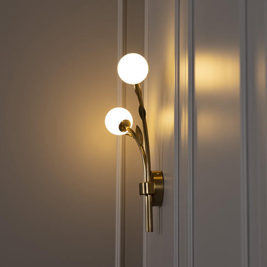 Madra Opal Glass Antique Wall Sconce