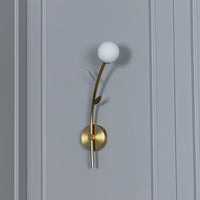 Madra Single Opal Glass Antique Wall Sconce - Heka Lighting & Trading Limited
