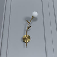 Madra Single Opal Glass Antique Wall Sconce - Heka Lighting & Trading Limited