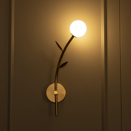 Madra Single Opal Glass Antique Wall Sconce