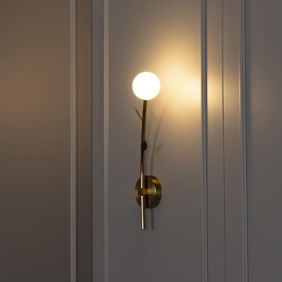 Madra Single Opal Glass Antique Wall Sconce