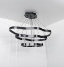 Marsis 3-Row Stainless Platinum Living Room Led Chandelier - Heka Lighting & Trading Limited