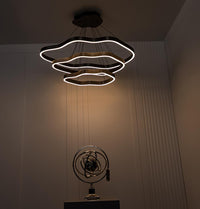 Marsis 3-Row Stainless Platinum Living Room Led Chandelier - Heka Lighting & Trading Limited