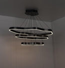 Marsis 3-Row Stainless Platinum Living Room Led Chandelier - Heka Lighting & Trading Limited