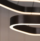 Marsis 3-Row Stainless Platinum Living Room Led Chandelier - Heka Lighting & Trading Limited