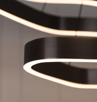 Marsis 3-Row Stainless Platinum Living Room Led Chandelier - Heka Lighting & Trading Limited