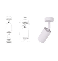 Mia White Flat Spot 6X14 Cm | Modern Decorative Lighting For Homes & Hotels - Heka Lighting & Trading Limited