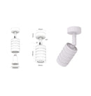 Mia White Serrated Spot 6X14 Cm - Heka Lighting & Trading Limited