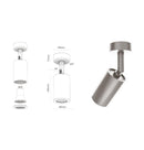 Mia Chrome Flat Spot 6X14Cm | Modern Decorative Lighting For Homes & Hotels - Heka Lighting & Trading Limited