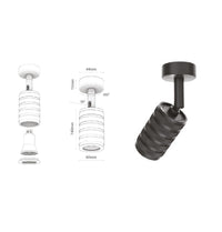 Mia Black Serrated Spot 6X14 Cm - Heka Lighting & Trading Limited