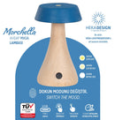 Morchella Rechargeable Blue Table Lamp - Heka Lighting & Trading Limited