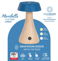 Morchella Rechargeable Blue Table Lamp - Heka Lighting & Trading Limited