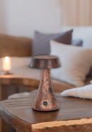 Morchella Rechargeable Wenge Table Lamp - Heka Lighting & Trading Limited