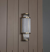 Nablus Transparent Glass Çubuklu Antique Wall Sconce - Heka Lighting & Trading Limited