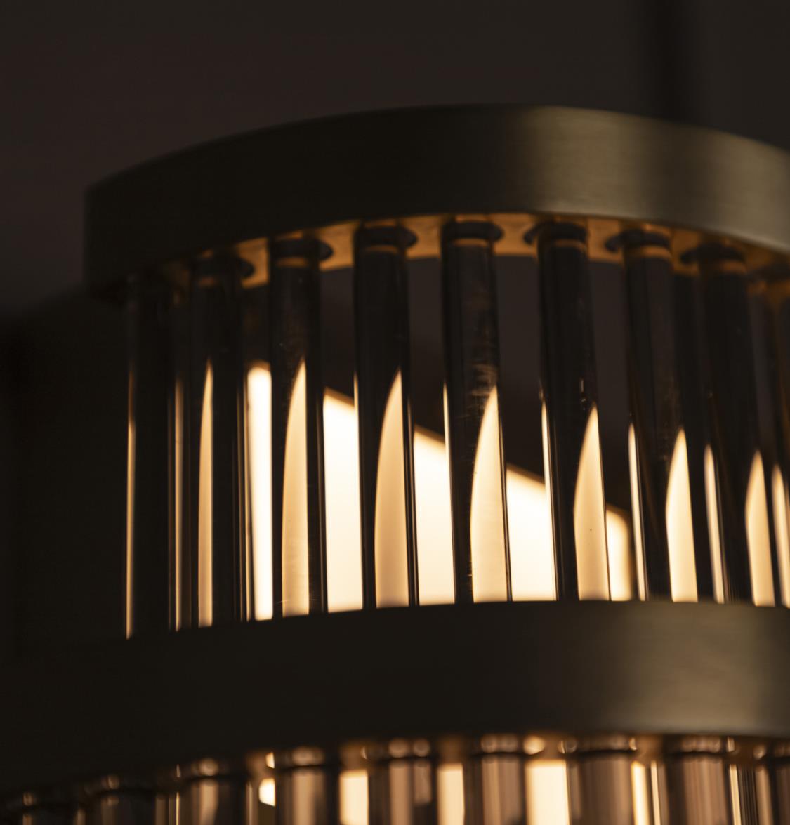 Nablus Transparent Glass Çubuklu Antique Wall Sconce - Heka Lighting & Trading Limited